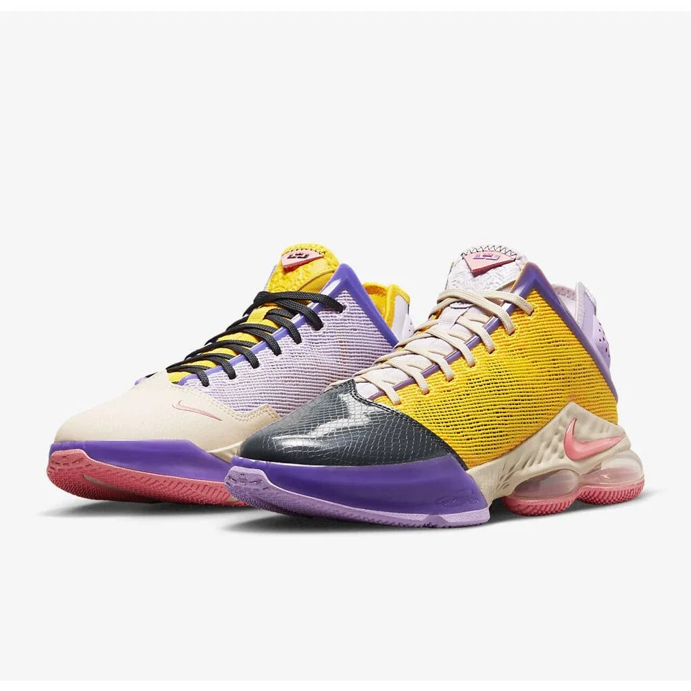Nike LeBron 19 Low Basketball Shoes Lilac Pink Glaze Men’s Sz 11 DO9829-500